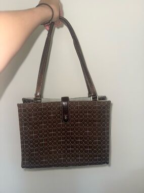 kate spade Brown Quilted Logo Shoulder Bag